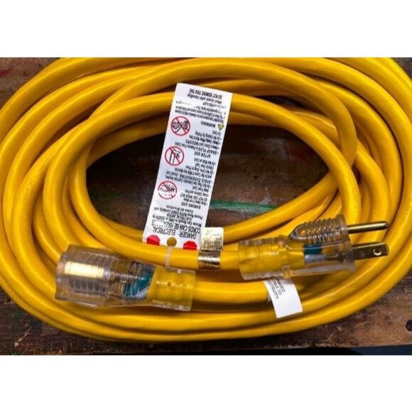 Outdoor Cord-12/3 SJTW Heavy Duty 3 Prong Extension Cord-for Commercial Use 50ft - Picture 2 of 2